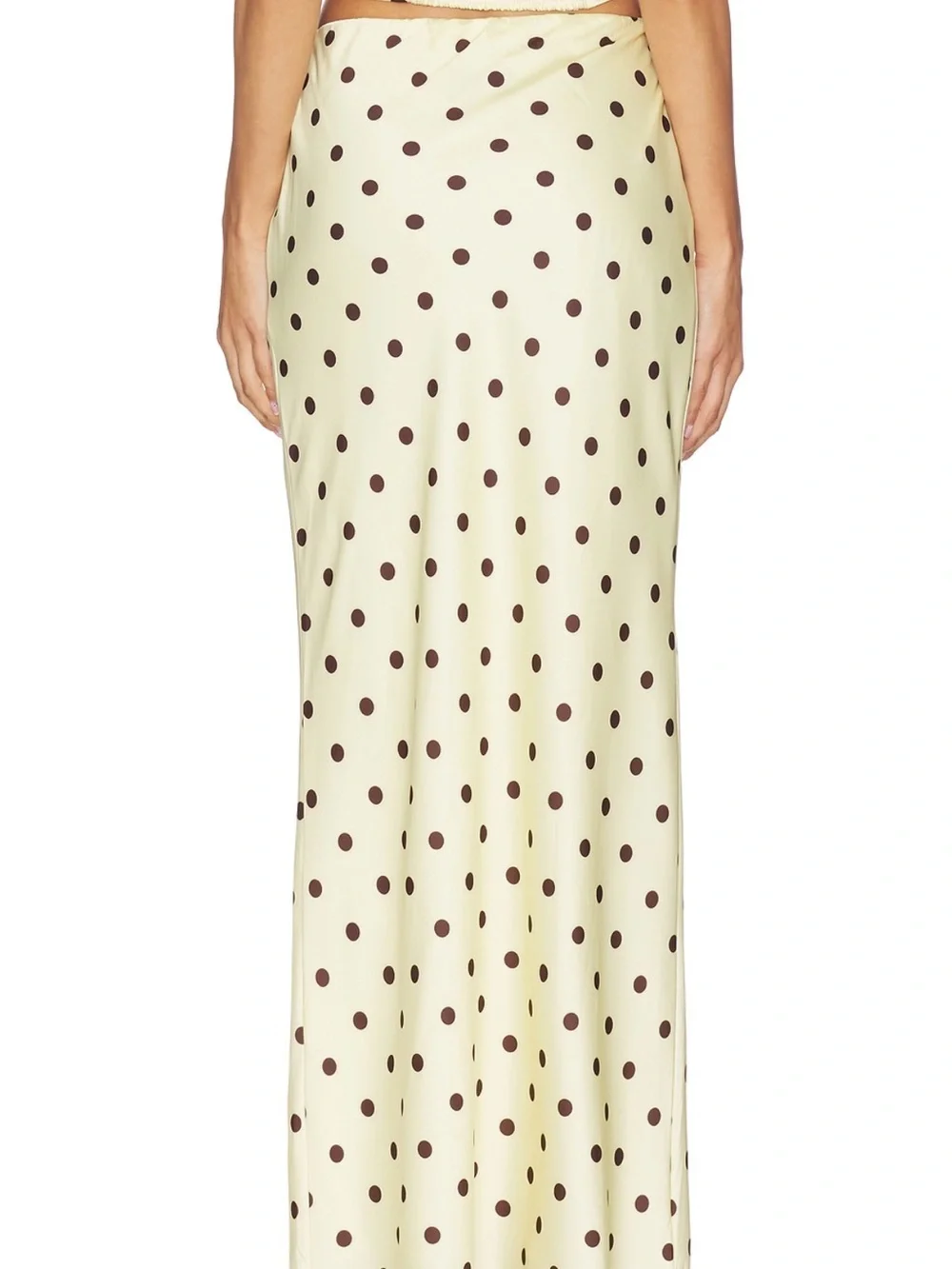 Runway the Label - Polka Dot Maxi Skirt in Lemon & Chocolate Polka